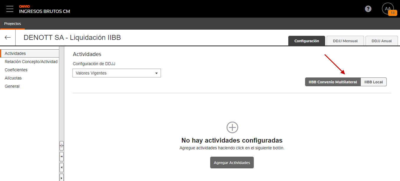IIBB Local Actividades