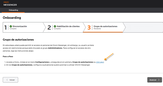 Link grupos de autorización