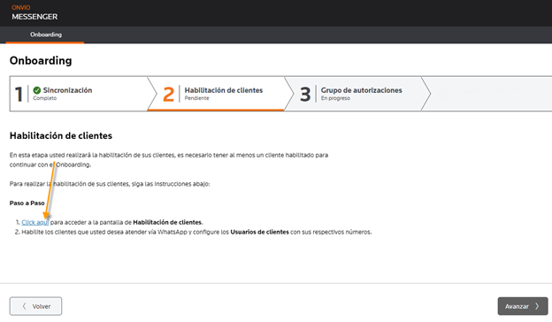 Link habilitar clientes