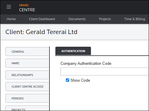 Screenshot of Onvio showing Companies House tab active